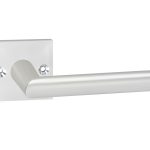 Deurklink London op Vierkant Rozet Aluminium F1