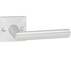 Deurklink London op Vierkant Rozet Aluminium F1