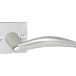 Deurklink Windsor op Vierkant Rozet Aluminium F1