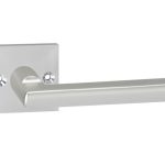 Deurklink Leeds op Vierkant Rozet Aluminium F1