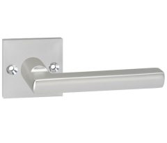 Deurklink Leeds op Vierkant Rozet Aluminium F1