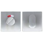 Toilet-garnituur rvs vierkant (rood/wit)