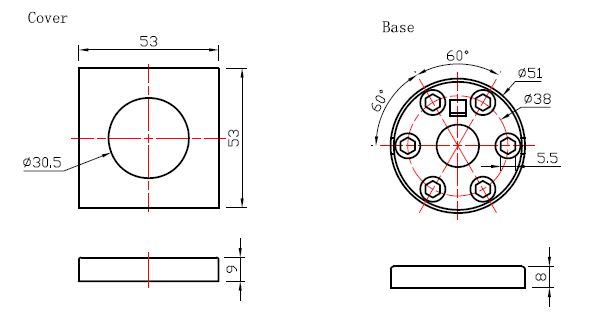 Deurklink Bauhaus op vierkant rozet massief rvs - Afbeelding 2