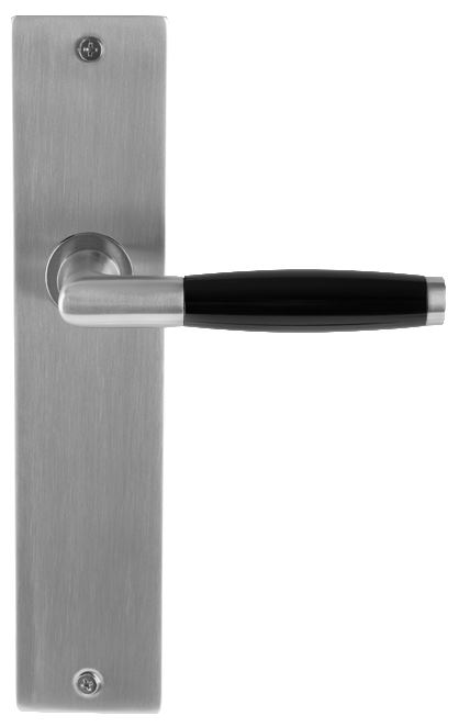 Deurklink Ton Model Massief rvs/Kunststof Op langschild Blind