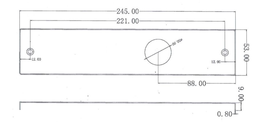 Deurklink Ton Model Massief rvs/Kunststof Op langschild Blind - Afbeelding 3