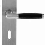 Deurklink Ton Model Massief rvs/Kunststof Op langschild SL56