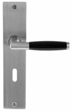 Deurklink Ton Model Massief rvs/Kunststof Op langschild SL56