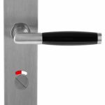 Deurklink Ton Model Massief rvs/Kunststof Op langschild WC63/8