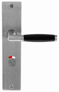 Deurklink Ton Model Massief rvs/Kunststof Op langschild WC63/8