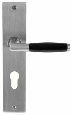 Deurklink Ton Model Massief rvs/Kunststof Op langschild PC55