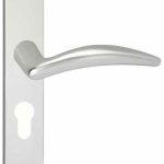 Deurklink Windsor op schild Ovaal PC55 Aluminium