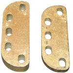 Set à 2 stuks onderlegplaatjes 2830/6 voor Kierstandhouder Nemef messing