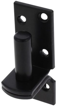 Plaatduim Recht 16 mm zwart