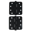 Kogellagerscharnier 89x89 mm ronde hoek zwart