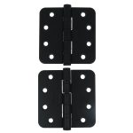 Kogellagerscharnier 89x89 mm ronde hoek zwart