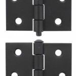 Scharnier Vaste pen 63x63 mm rechte hoek zwart