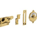 Intersteel wc-overslag vlak en tekst “VRIJ / BEZET” messing ongelakt