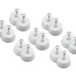 24 Starx kastplankdragers met afgeplat steunvlak, nagel Ø15 mm-dik 7 mm wit