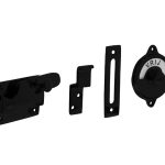 Intersteel wc-overslag vlak met tekst "vrij / bezet" mat zwart