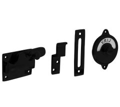 Intersteel wc-overslag vlak met tekst "vrij / bezet" mat zwart