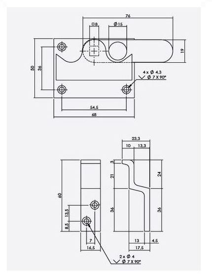 Intersteel wc-overslag vlak met tekst "vrij / bezet" mat zwart - Afbeelding 2