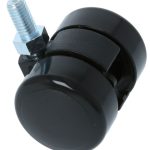 Zwenkwiel voor stoelen met zacht zwart loopvlak M10