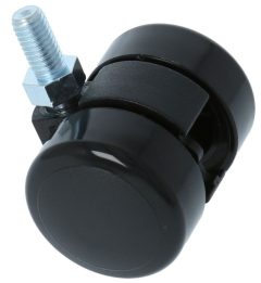 Zwenkwiel voor stoelen met zacht zwart loopvlak M10