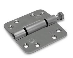 Nylon glijlagerscharnier Doorgezette knoop ronde hoeken 89x89 mm staal verzinkt