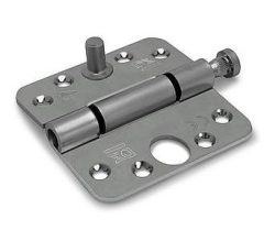 Nylon glijlagerscharnier Doorgezette knoop ronde hoeken 89x89 mm staal verzinkt SKG3