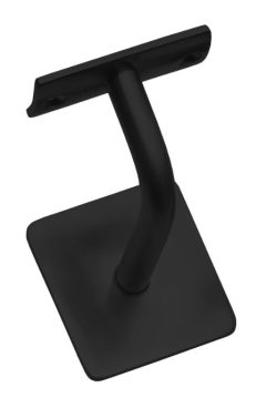 Intersteel Leuninghouder gebogen vierkant hol zwart