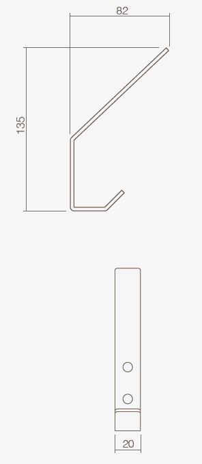 Intersteel kapstokhaak gebogen zwart - Afbeelding 2