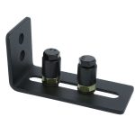 Vloergeleider schuifdeur wandmontage mat zwart