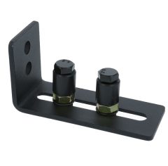 Vloergeleider schuifdeur wandmontage mat zwart