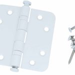 Kogellagerscharnier 8989 mm ronde hoek wit