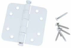 Kogellagerscharnier 8989 mm ronde hoek wit