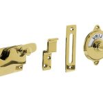 Intersteel wc-overslag vlak en tekst “VRIJ / BEZET” messing gelakt