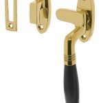 Intersteel Raamsluiting Ton Model Rechts messing Gelakt/Ebbenhout