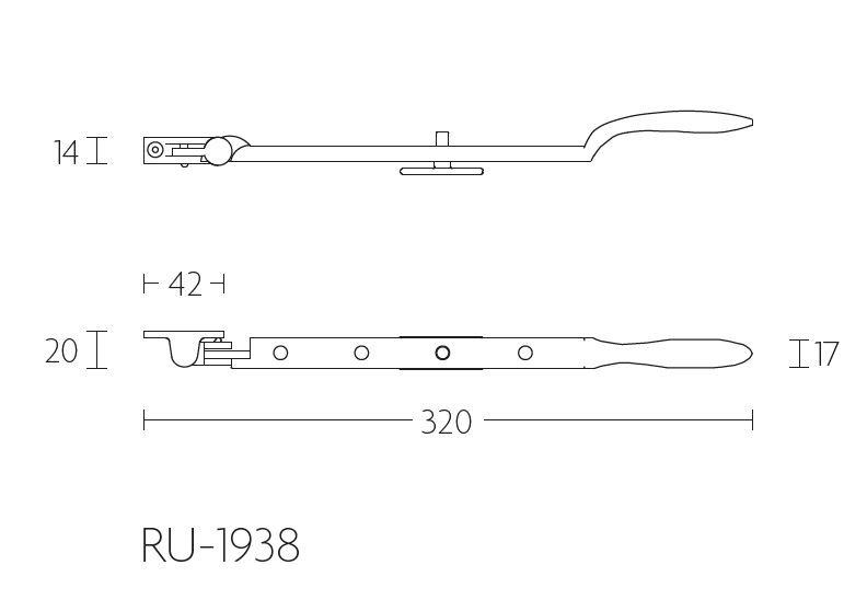 Raamuitzetter TIMELESS RU-1938 mat zwart - Afbeelding 2