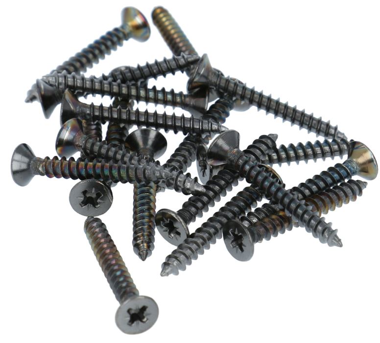 20 stuks Houtschroeven pozidrive 3.7X30 mm PVD Gunmetal