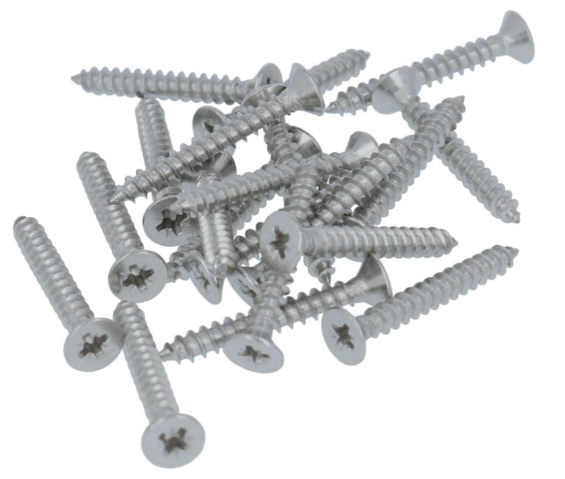 20 stuks Houtschroeven pozidrive 3.7X30 mm rvs