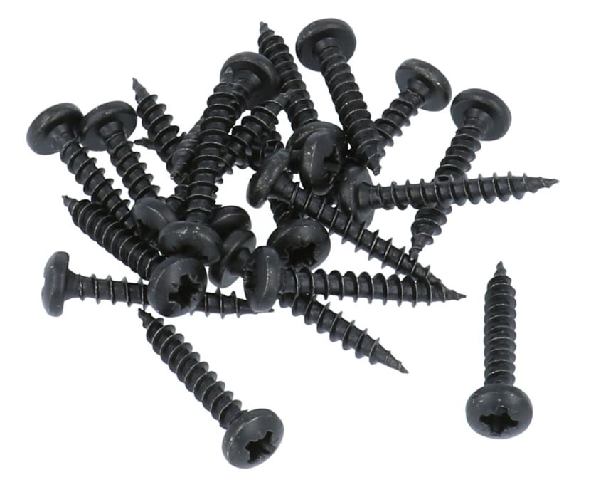 20 stuks zwarte Schroeven CK Pozy Drive 4.0 x 25 mm