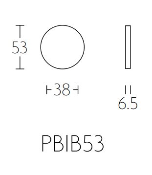 Blind Plaatje INC PBIB53 PVD mat zwart - Afbeelding 2