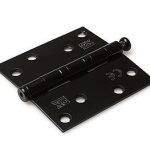 Kogellagerscharnier 89x89 mm Rechte Hoek rvs zwart Gelakt