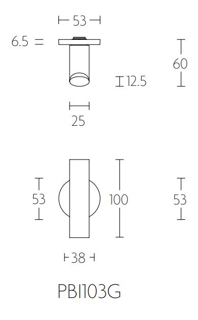 Enkele deurklink links PIET BOON INC PBI103 mat rvs - Afbeelding 2