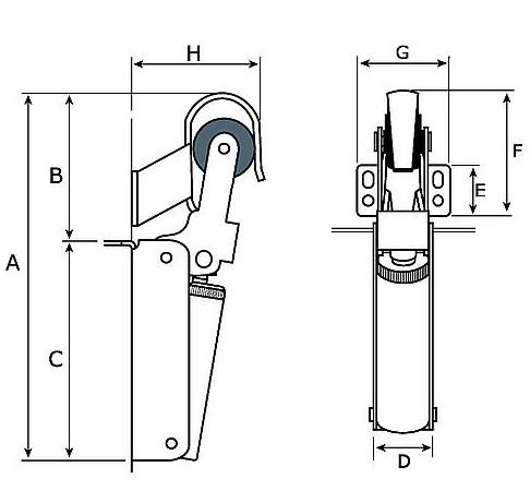 Deuropvanger rvs instelbare sluitsnelheid zwaarte 3 - Afbeelding 2