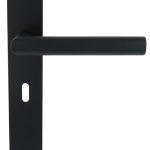 Deurklink Marc op Schild Rechthoekig SL56 rvs/mat zwart