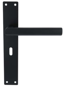 Deurklink Marc op Schild Rechthoekig SL56 rvs/mat zwart