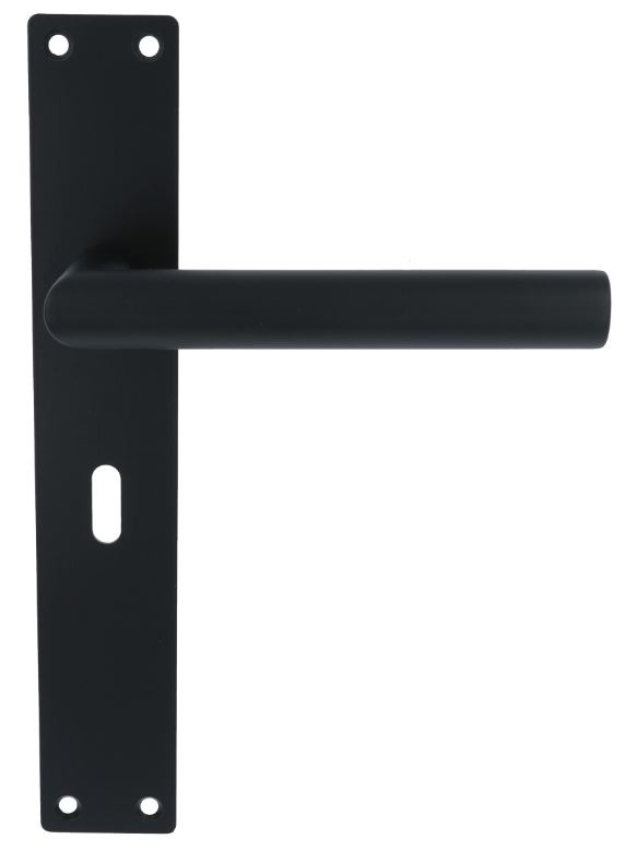 Deurklink Marc op Schild Rechthoekig SL56 rvs/mat zwart