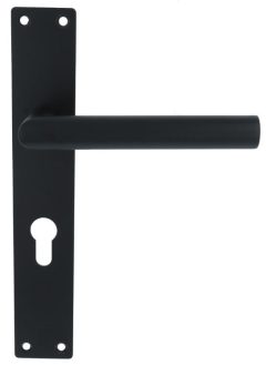 Deurklink Marc op Schild Rechthoekig PC72 rvs/mat zwart