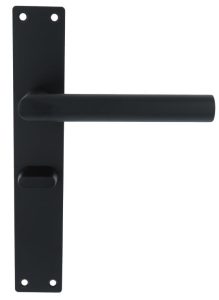 Deurklink Marc op Schild Rechthoekig WC63/8 rvs/mat zwart